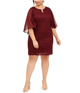 Connected Apparel Womens Textured Sheath Dress