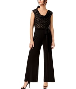 Connected Apparel Womens Illusion Wide-Leg Jumpsuit