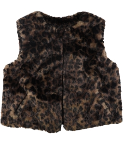 Tahari Womens Faux Fur Outerwear Vest