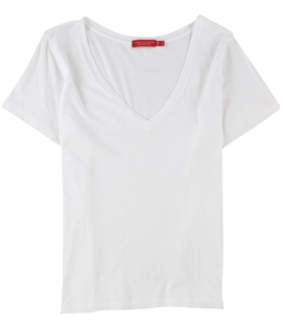 n:philanthropy Womens Distressed V-Neck Basic T-Shirt