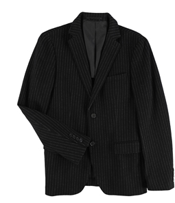 bar III Mens Slim-Fit Black Stripe Two Button Blazer Jacket
