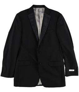 Calvin Klein Mens Solid Contrast Three Button Blazer Jacket