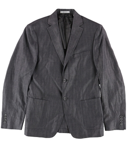 DKNY Mens Solid Two Button Blazer Jacket