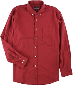 Club Room Mens Solid Button Up Shirt