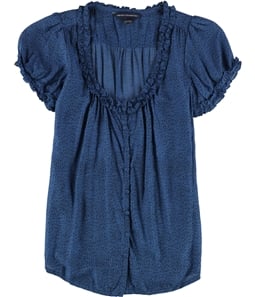 French Connection Womens Ruffle Cardigan Blouse