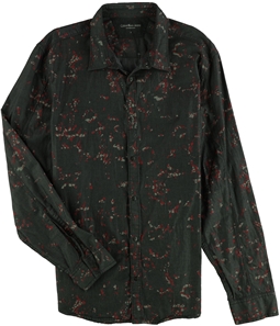 Calvin Klein Mens Splatter Button Up Shirt