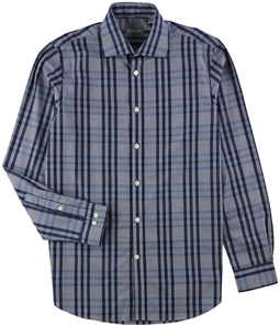 Michael Kors Mens Check Button Up Dress Shirt
