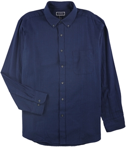 Club Room Mens Solid Textured Button Up Shirt