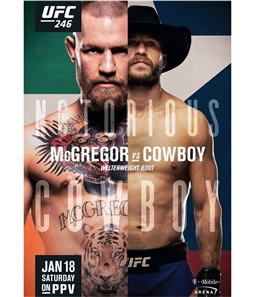 UFC Unisex 246 Jan 18th Saturday Official Poster
