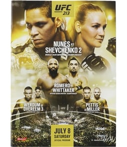 UFC Unisex 213 Nunes vs Shevchenko 2 Official Program