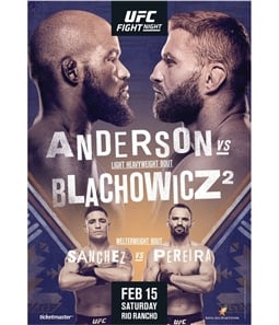 UFC Unisex Fight Night Feb 15 Saturday Official Poster