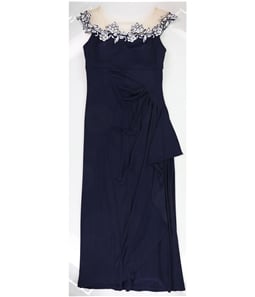 MSK Womens Illusion Gown Dress