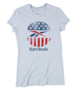 Reebok Womens Round Flag Graphic T-Shirt