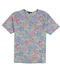 TRULY MADLY DEEPLY Womens Floral Pocket Graphic T-Shirt