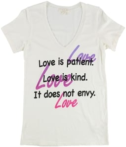 I LOVE H81 Womens Love Is Patient Love Is Kind Graphic T-Shirt