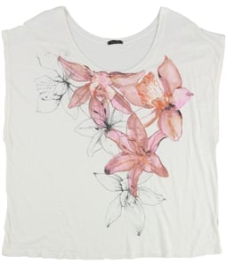 dirty violet Womens Flowers Graphic T-Shirt
