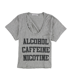 TRULY MADLY DEEPLY Womens Alcohol Caffeine Graphic T-Shirt