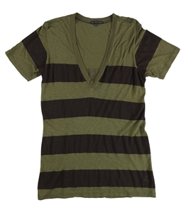 TRULY MADLY DEEPLY Womens Striped Basic T-Shirt