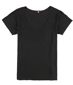 TRULY MADLY DEEPLY Womens Two Tone Oversized Basic T-Shirt