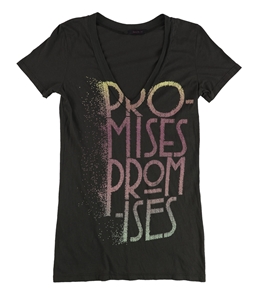 dirty violet Womens Promises Promises Graphic T-Shirt