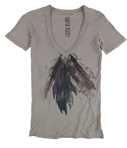 Hometown Heroes Womens Feathers Graphic T-Shirt