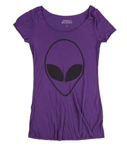 Gorilla Buffet Womens Alien Graphic T-Shirt