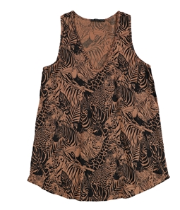 TRULY MADLY DEEPLY Womens Animal Tank Top