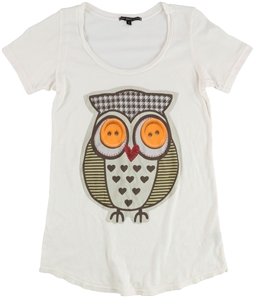 TRULY MADLY DEEPLY Womens Owl Graphic T-Shirt