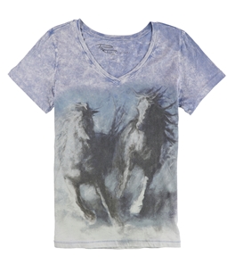 Robin Caspari Womens Two Horses Graphic T-Shirt