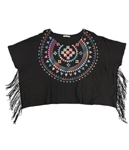 Title Unknown Womens Southwestern Fringe Graphic T-Shirt