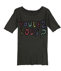 TRULY MADLY DEEPLY Womens Voulez Vous? Graphic T-Shirt