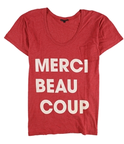 TRULY MADLY DEEPLY Womens Merci Beau Coup Graphic T-Shirt