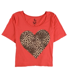 dELiA*s Womens Leapord Heart Graphic T-Shirt
