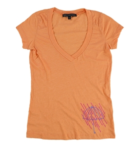 Marc Jacobs Womens Umbrella V-Neck Graphic T-Shirt