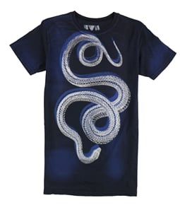 Evil Genius Womens Glitter Snake Graphic T-Shirt