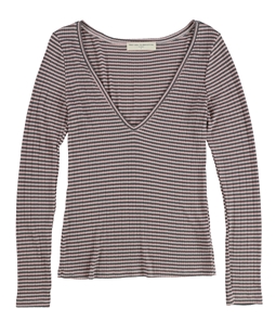 Project Social T Womens Striped Long Sleeve Graphic T-Shirt
