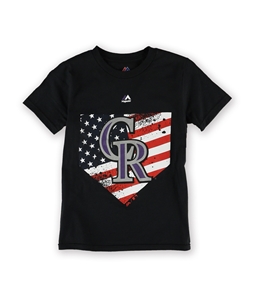 Majestic Boys Patriotic Home Plate Graphic T-Shirt