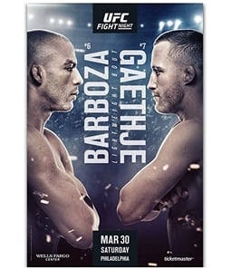UFC Unisex Philadelphia Mar 30 Saturday Official Poster