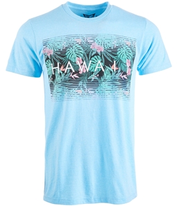 Univibe Mens Hawaii Floral Graphic T-Shirt