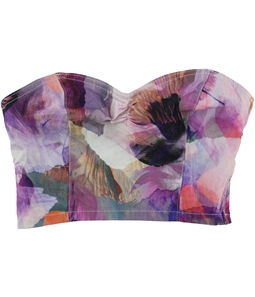 GUESS Womens Printed Bustier Blouse