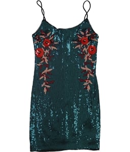 GUESS Womens Sequined Bodycon Dress