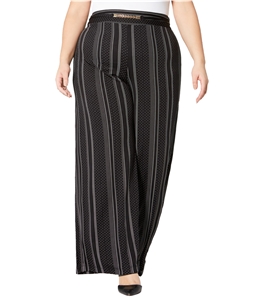 NY Collection Womens Printed Casual Wide Leg Pants