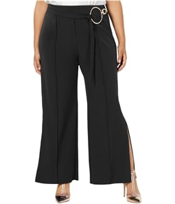 NY Collection Womens Split Casual Wide Leg Pants