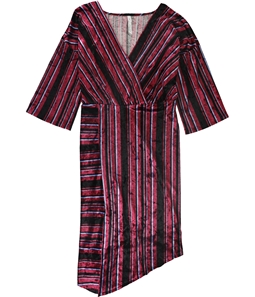 NY Collection Womens Striped Midi Dress
