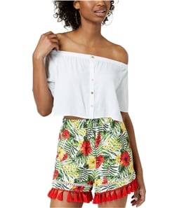 XOXO Womens Off The Shoulder Crop Top Blouse