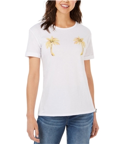 Carbon Copy Womens Palm Tree Graphic T-Shirt