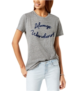 Carbon Copy Womens Always Wandering Embellished T-Shirt