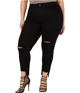 Your Sexy Jeans Womens Frayed Hem Skinny Fit Jeans