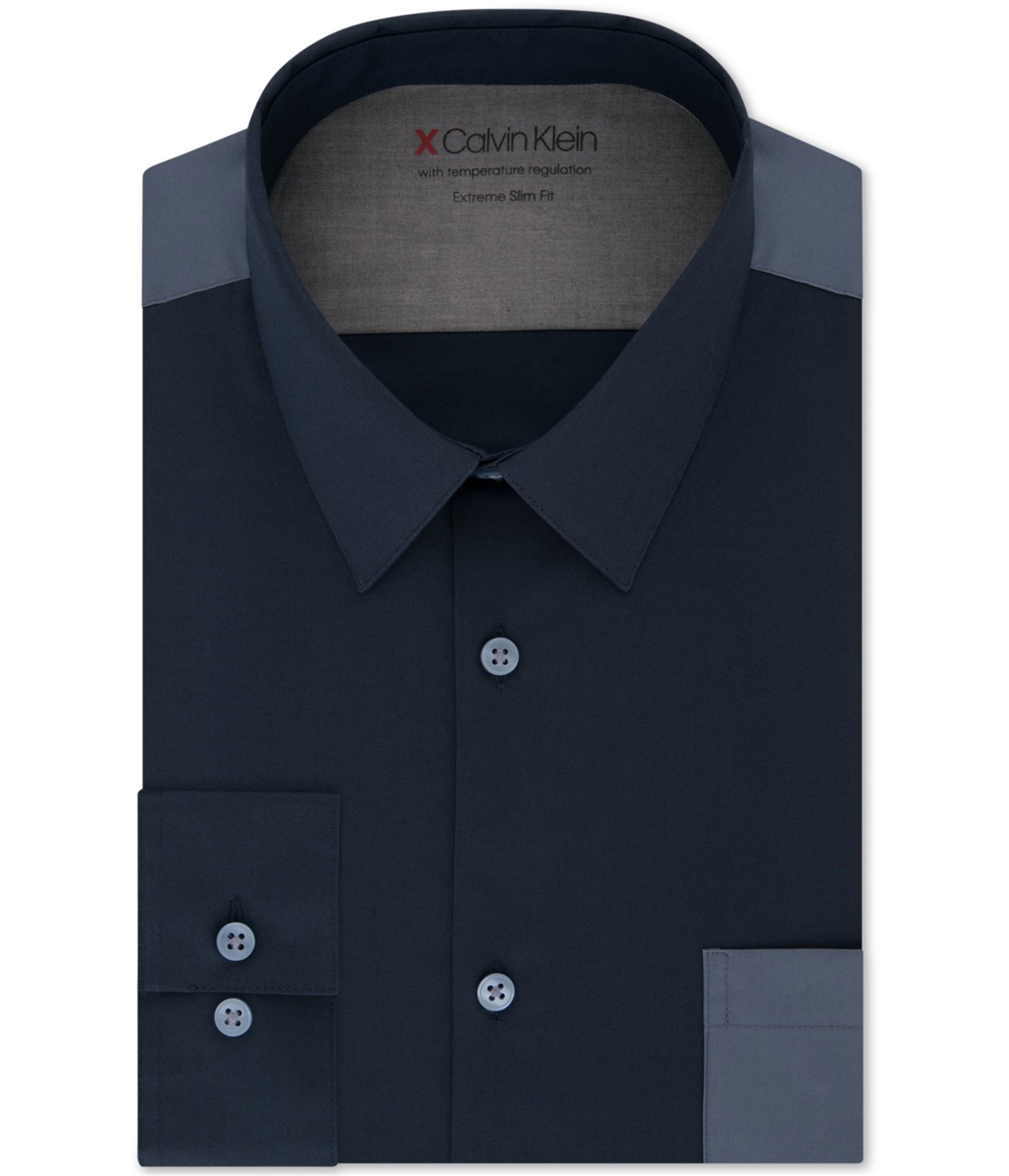 Calvin Klein Mens Slim Fit Performance Button Up Dress Shirt