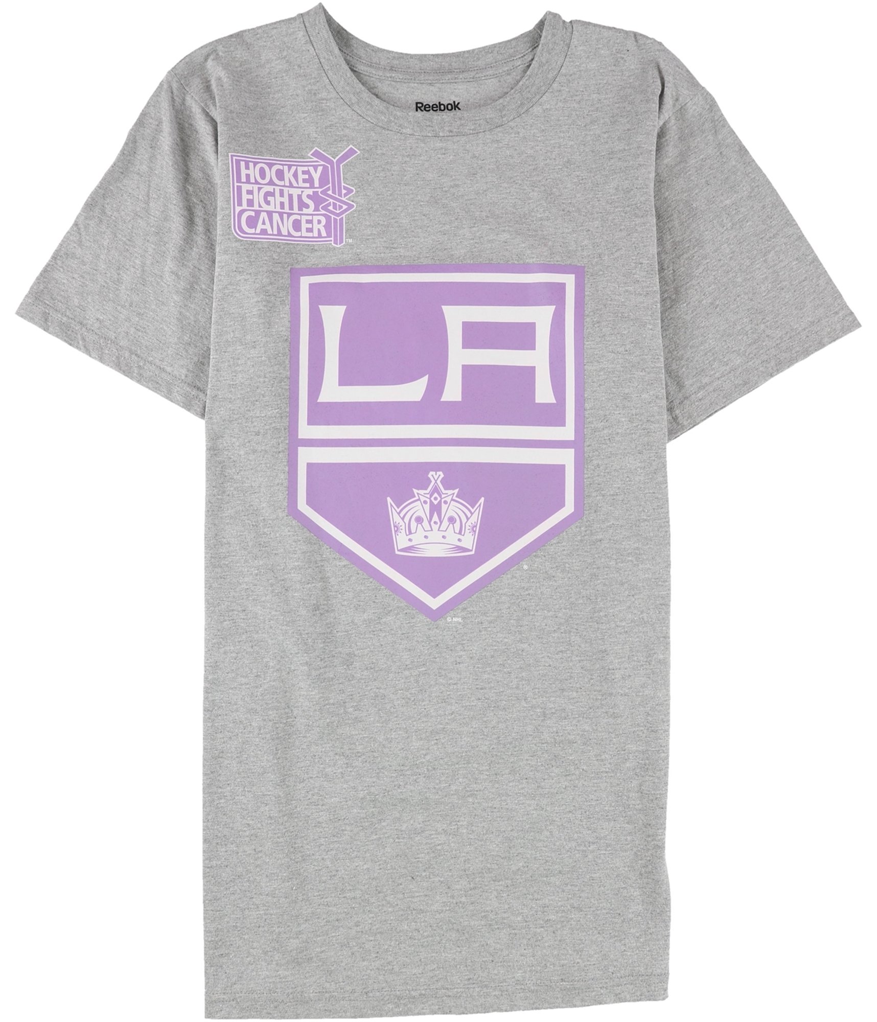 Reebok Mens Hockey Fights Cancer La Kings Graphic T-Shirt